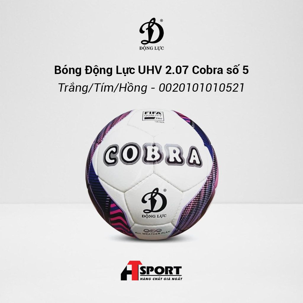  Bóng Động Lực UHV 2.07 Cobra số 5 - Trắng/Tím/Hồng - 0020101010521 