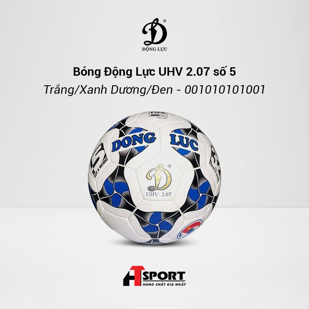 Bóng Động Lực UHV 2.07 số 5 - Trắng/Xanh Dương/Đen - 001010101001