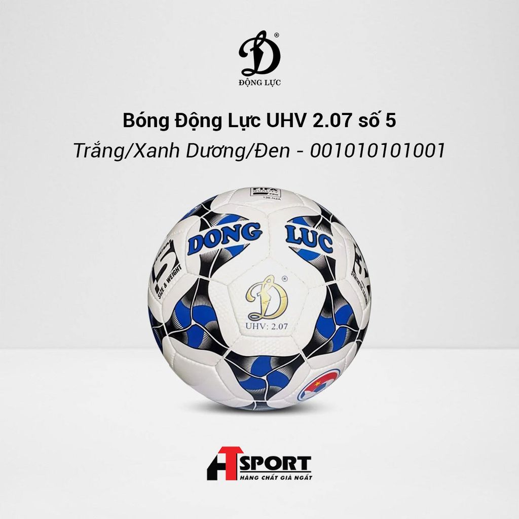  Bóng Động Lực UHV 2.07 số 5 - Trắng/Xanh Dương/Đen - 001010101001 