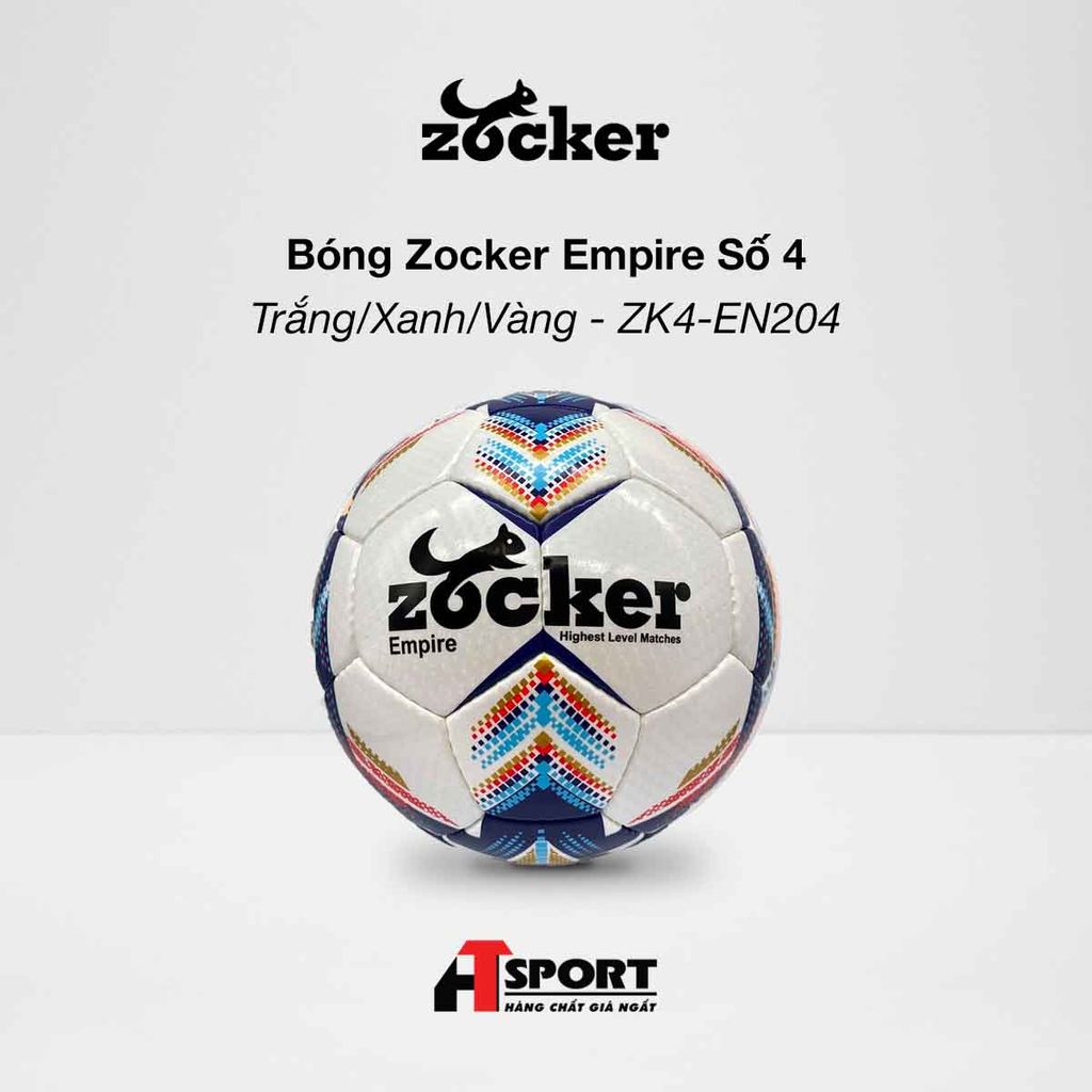  Bóng Zocker Empire Số 4 - Trắng/Xanh/Vàng - ZK4-EN204 