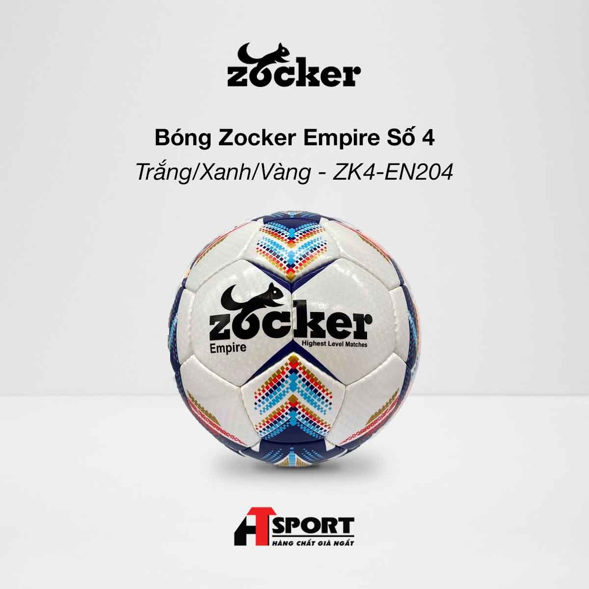  Bóng Zocker Empire Số 4 - Trắng/Xanh/Vàng - ZK4-EN204 