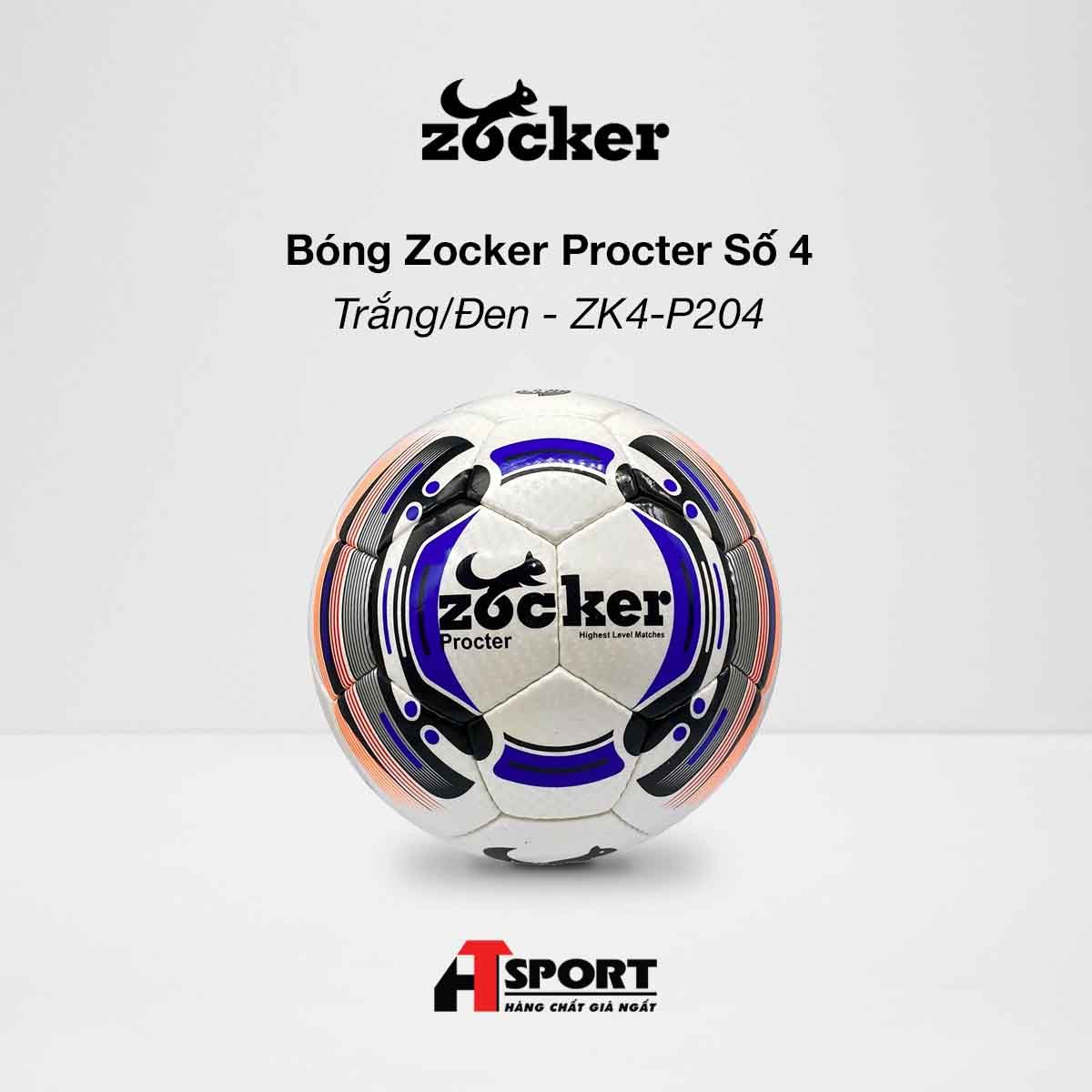  Bóng Zocker Procter Số 4 - Trắng/Đen - ZK4-P204 