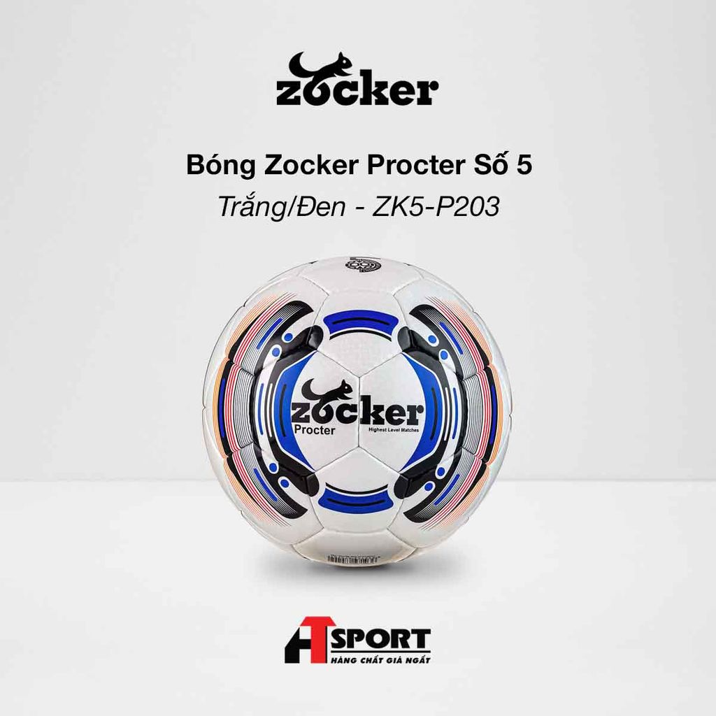  Bóng Zocker Procter Số 5 - Trắng/Đen - ZK5-P203 