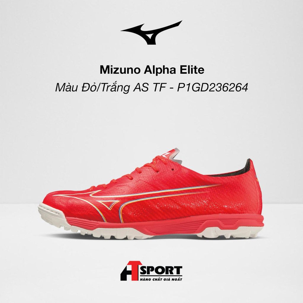 Mizuno Alpha Elite - Màu Đỏ/Trắng AS TF - P1GD236264