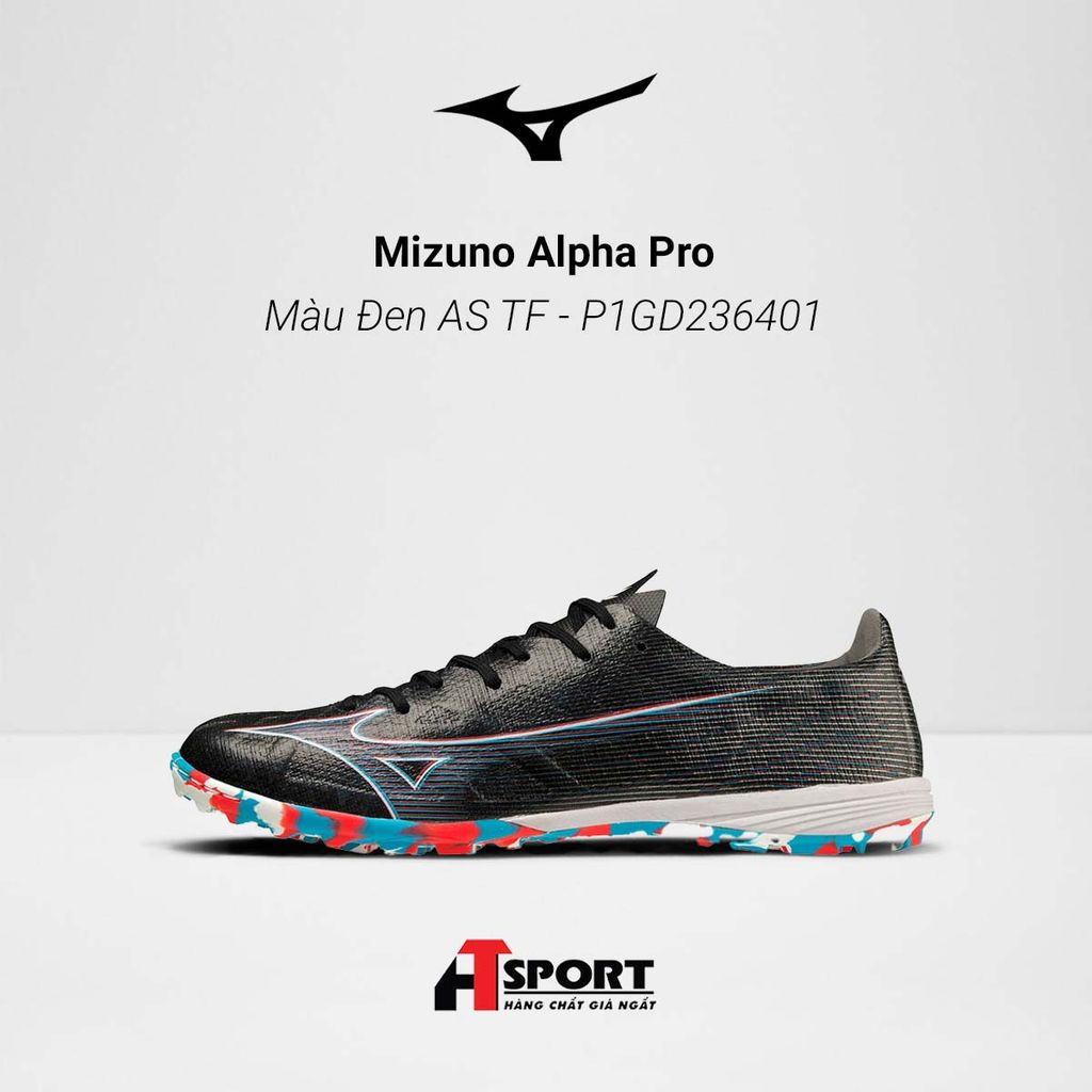  Mizuno Alpha Pro - Màu Đen AS TF - P1GD236401 