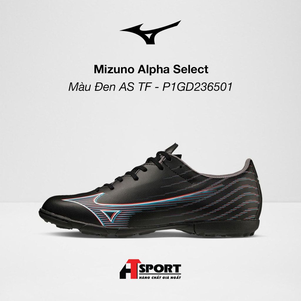 Mizuno Alpha Select - Màu Đen AS TF - P1GD236501 