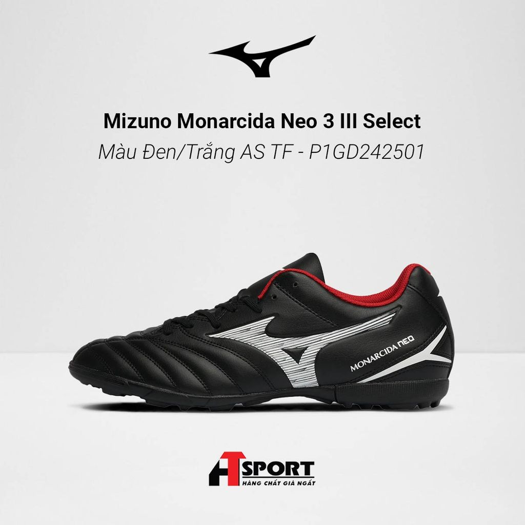  Mizuno Monarcida Neo 3 III Select Màu Đen/Trắng AS TF - P1GD242501 