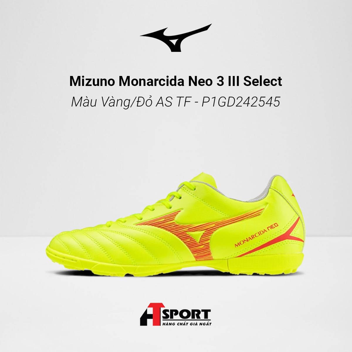  Mizuno Monarcida Neo 3 III Select Màu Vàng/Đỏ AS TF - P1GD242545 