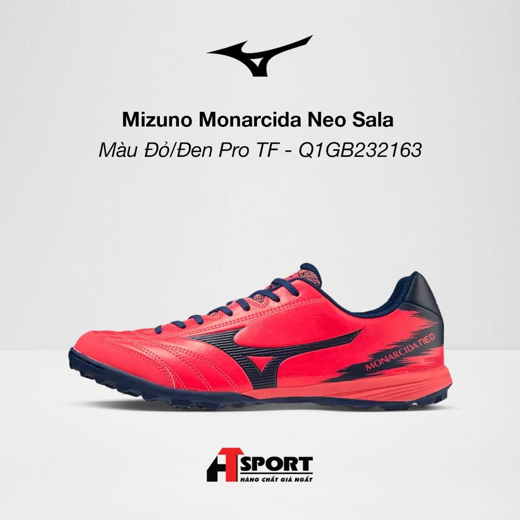  Mizuno Monarcida Neo Sala Màu Đỏ/Đen Pro TF - Q1GB232163 