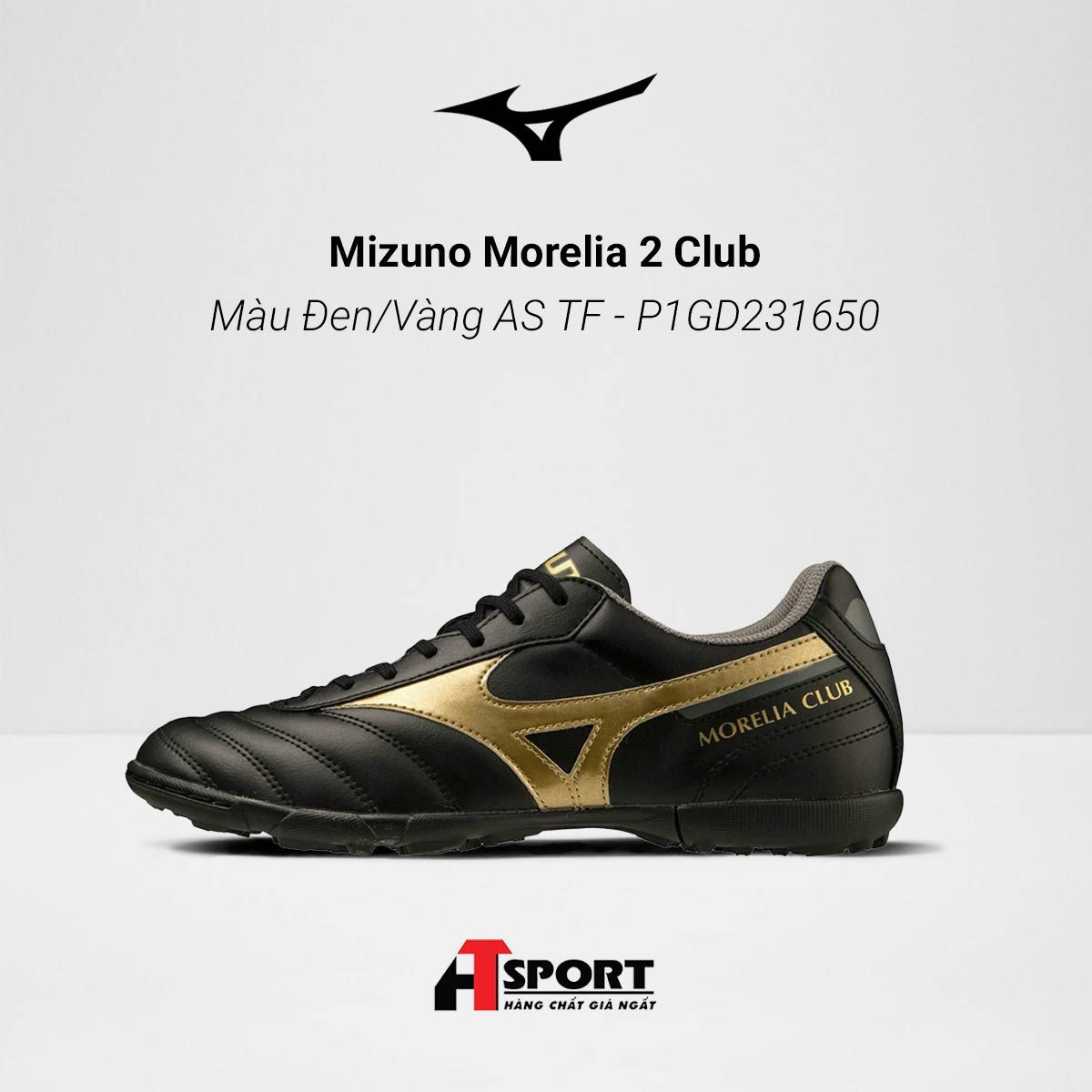  Mizuno Morelia 2 Club - Màu Đen/Vàng AS TF - P1GD231650 