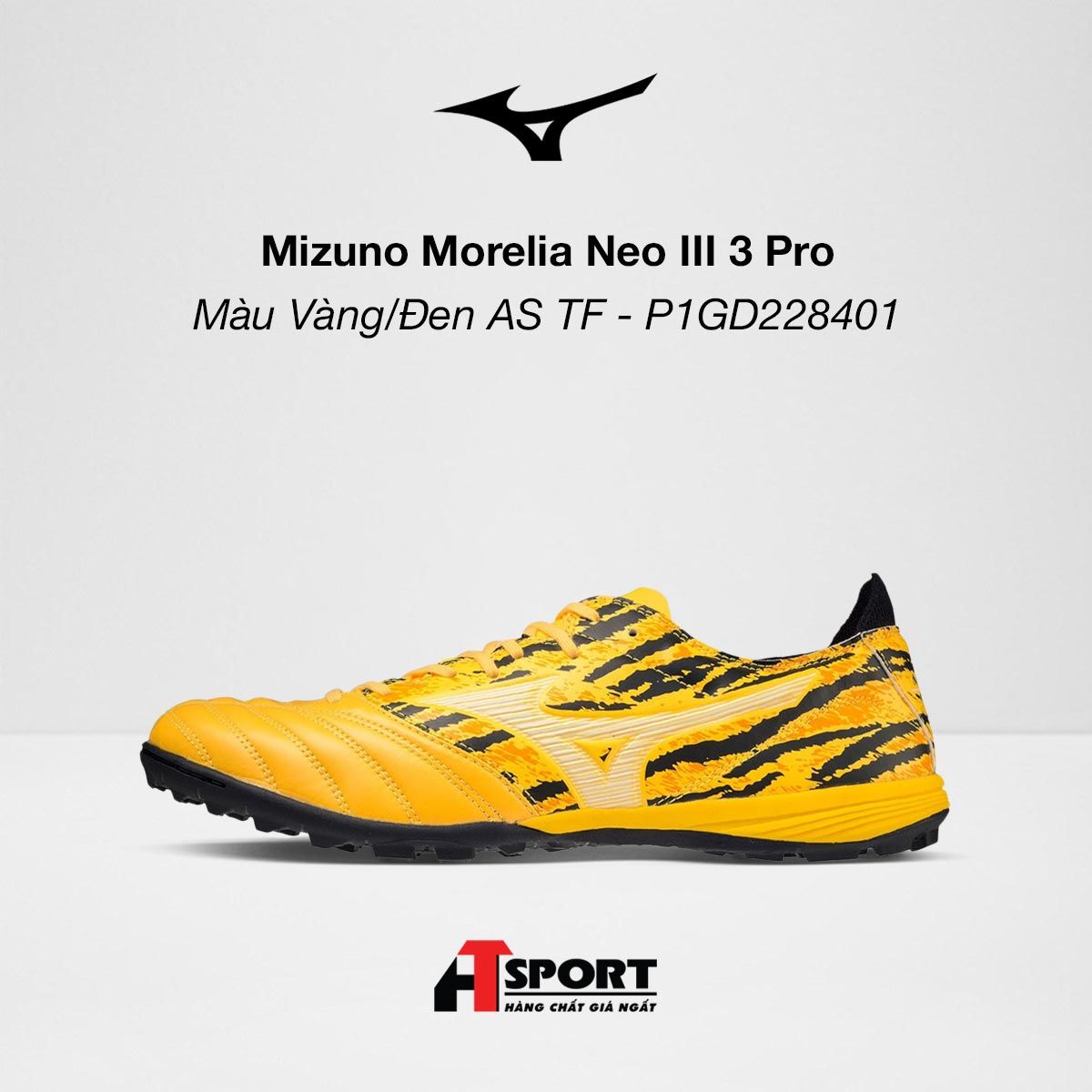 Mizuno Morelia Neo III 3 Pro - Màu Vàng/Đen AS TF - P1GD228401