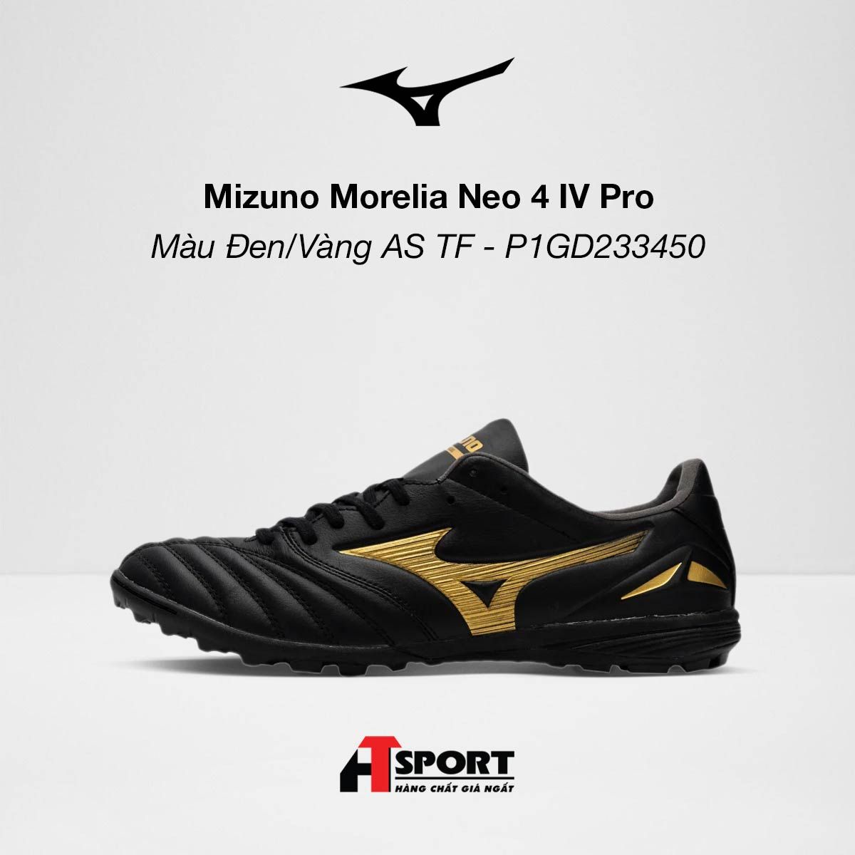 Mizuno Morelia Neo 4 IV Pro Màu Đen/Vàng AS TF - P1GD233450