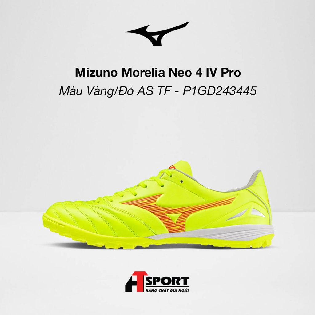  Mizuno Morelia Neo 4 IV Pro Màu Vàng/Đỏ AS TF - P1GD243445 