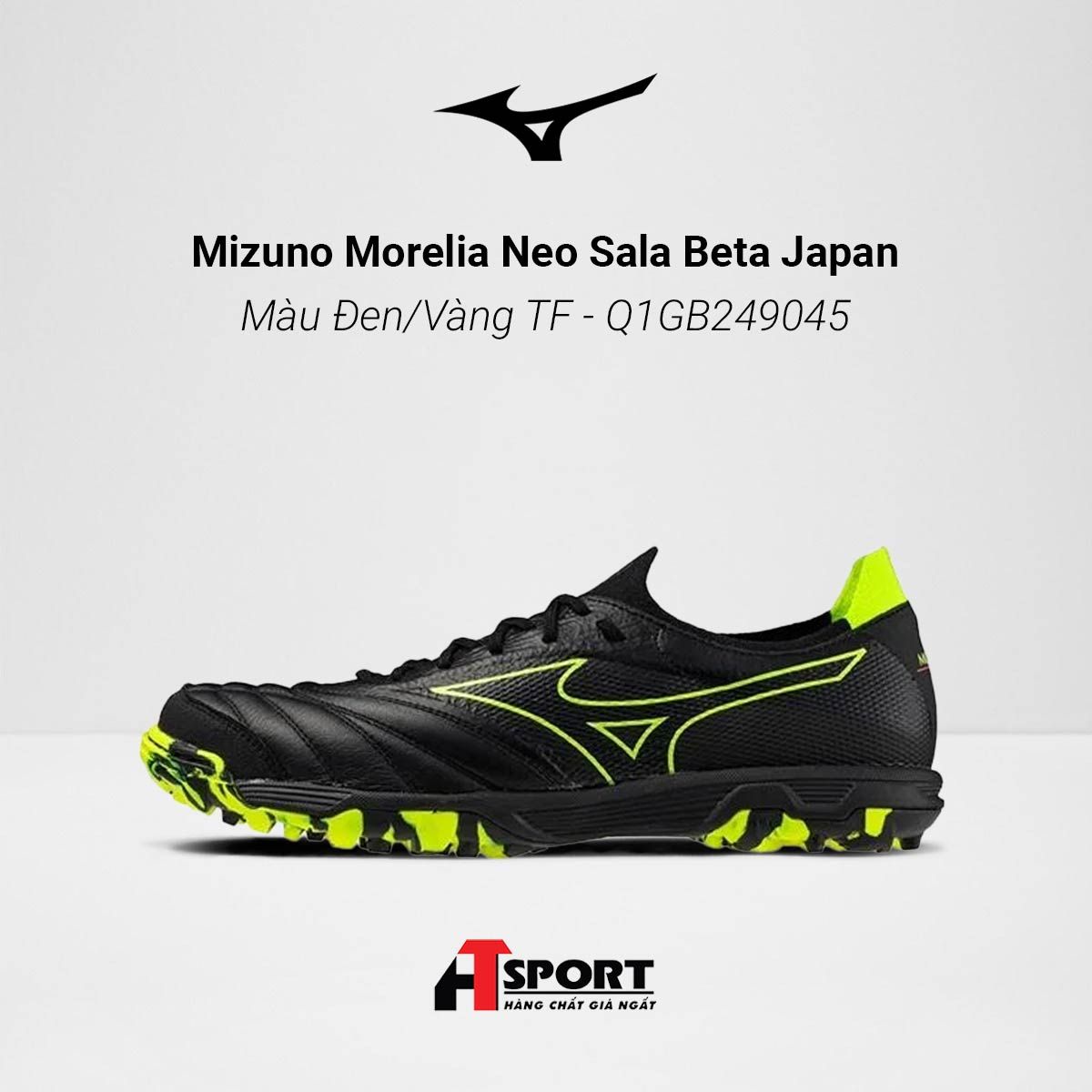 Mizuno Morelia Neo Sala Beta Japan Màu Đen/Vàng TF - Q1GB249045