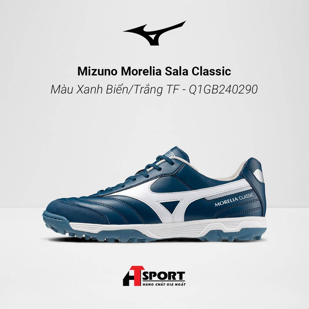 Mizuno Morelia Sala Classic Màu Xanh Biển/Trắng TF - Q1GB240290
