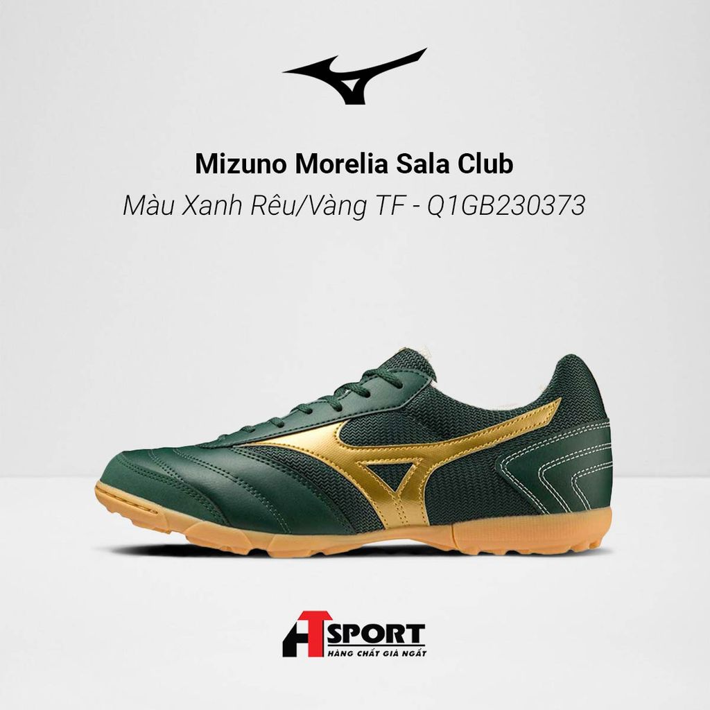  Mizuno Morelia Sala Club Màu Xanh Rêu/Vàng TF - Q1GB230373 