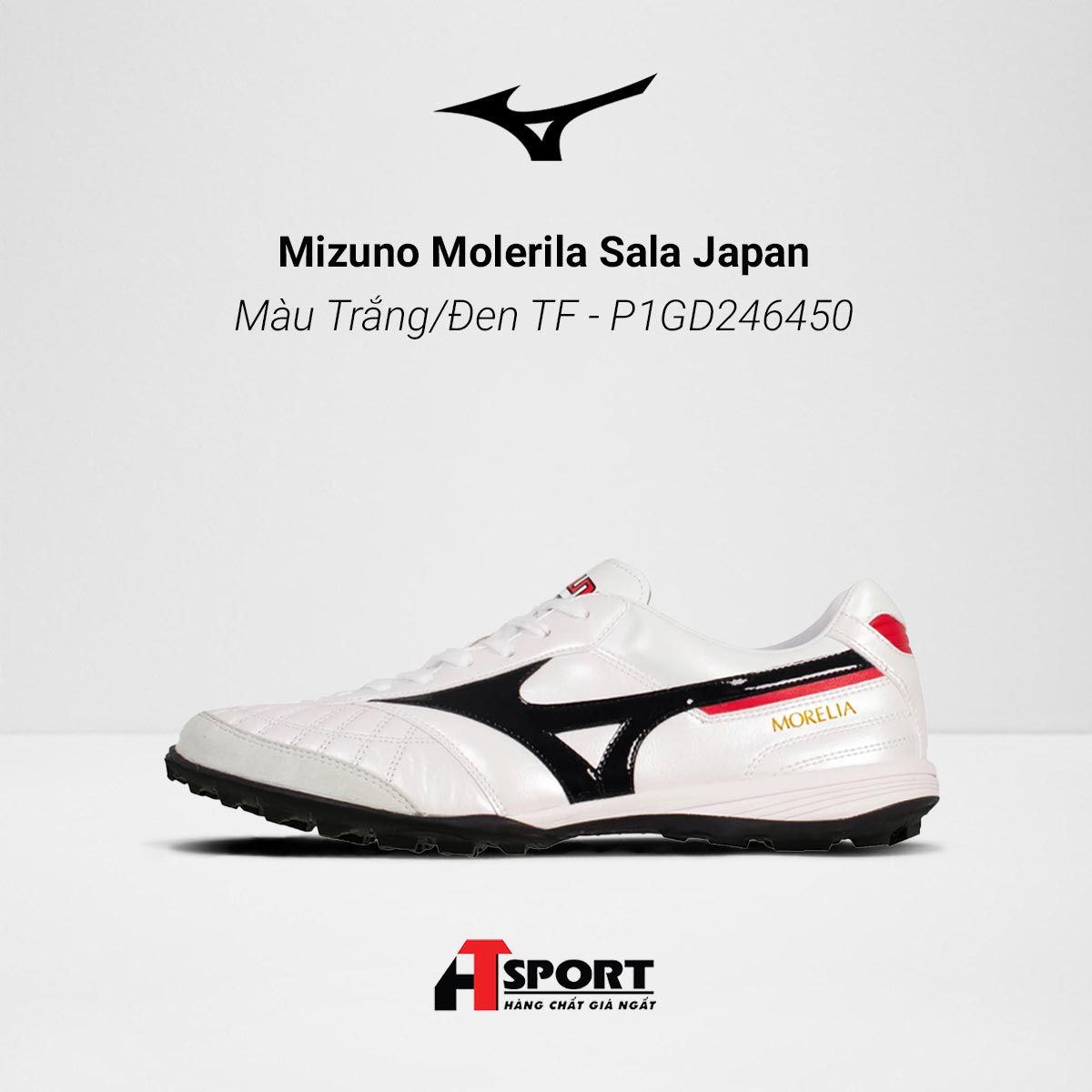  Mizuno Morelia Sala Japan - Màu Trắng/Đen TF - Q1GB210009 