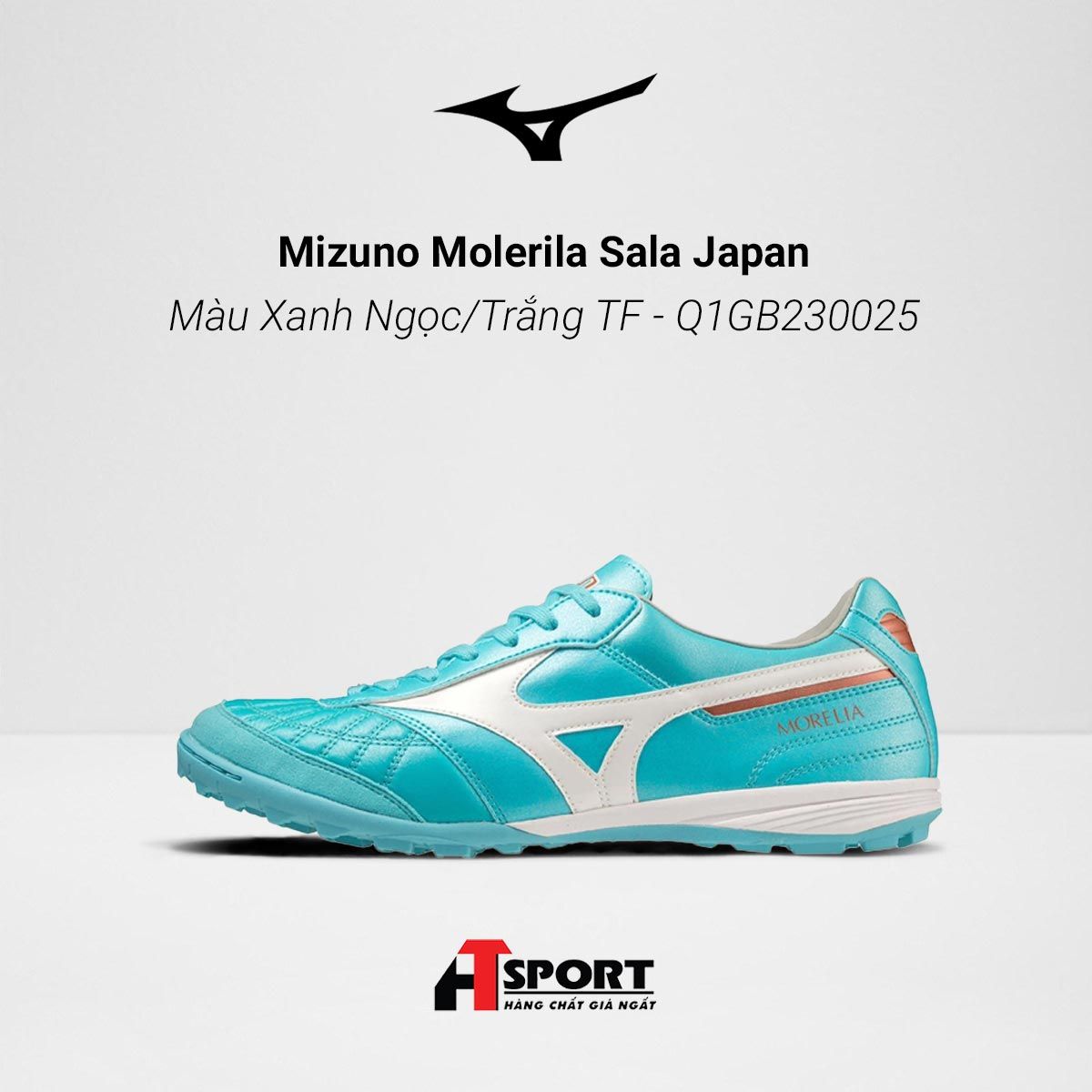  Mizuno Morelia Sala Japan - Màu Xanh Ngọc/Trắng TF - Q1GB230025 