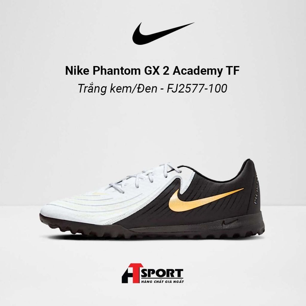  Nike Phantom GX 2 Trắng kem/Đen Academy TF - FJ2577-100 