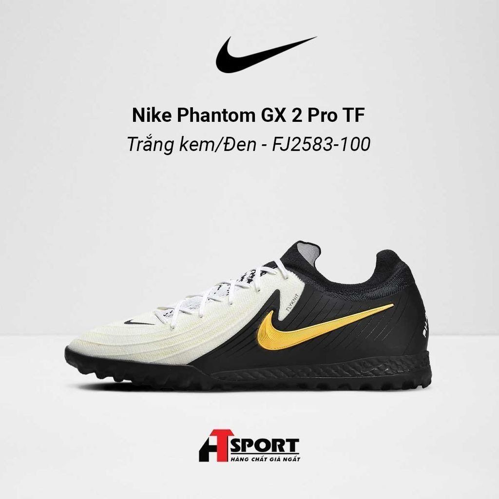  Nike Phantom GX 2 Trắng kem/Đen Pro TF - FJ2583-100 