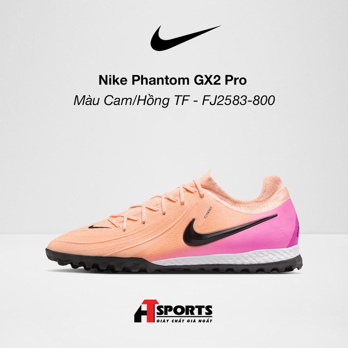 Nike Phantom GX 2 II Pro - Màu Cam/Hồng TF - FJ2583-800