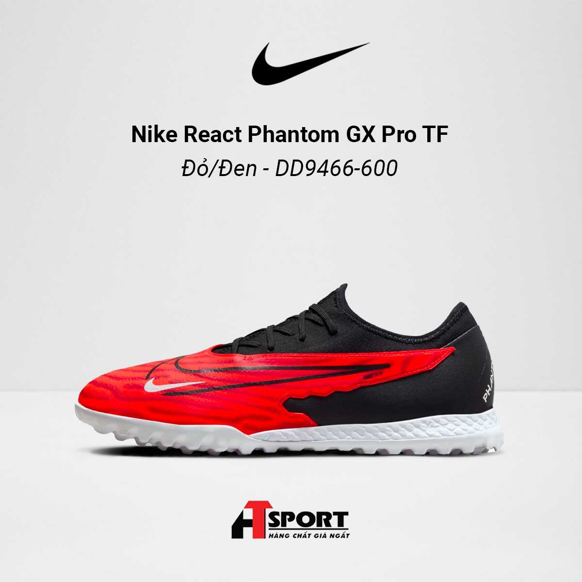 Nike React Phantom GX Đỏ/Đen Pro TF - DD9466-600