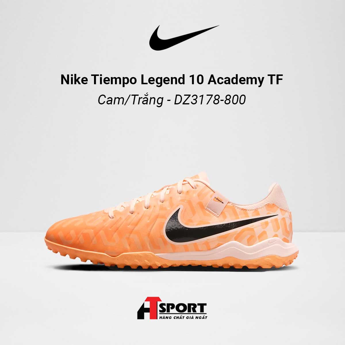  Nike Tiempo Legend 10 Cam/Trắng Academy TF - DZ3178-800 