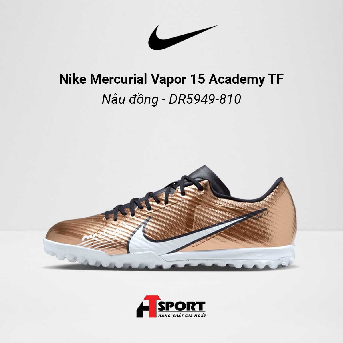  Nike Zoom Mercurial Vapor 15 Nâu đồng Academy TF - DR5949-810 