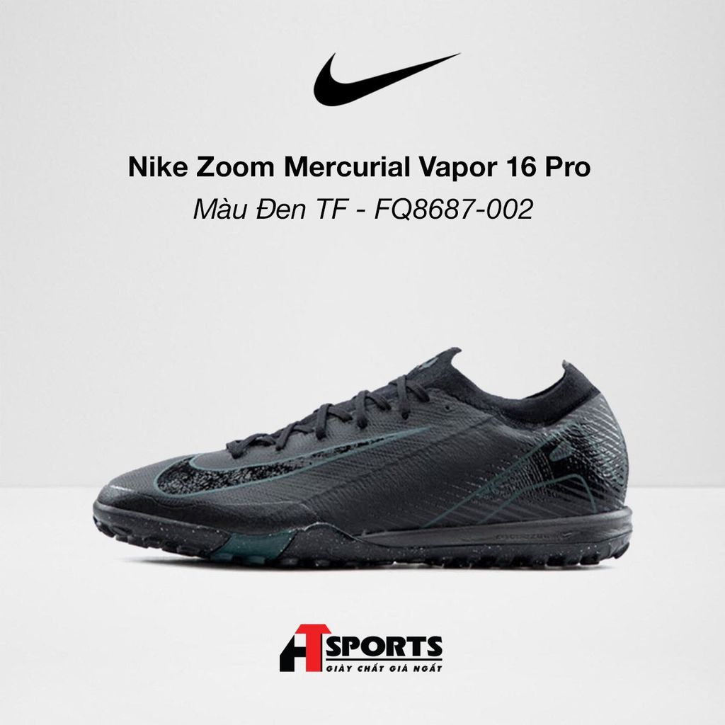 Nike Zoom Mercurial Vapor 16 Pro Màu Đen TF - FQ8687-002