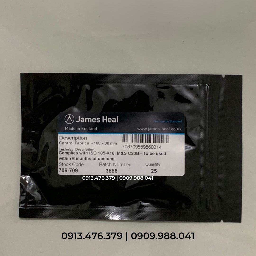 Vải đối chứng độ ố vàng James Heal