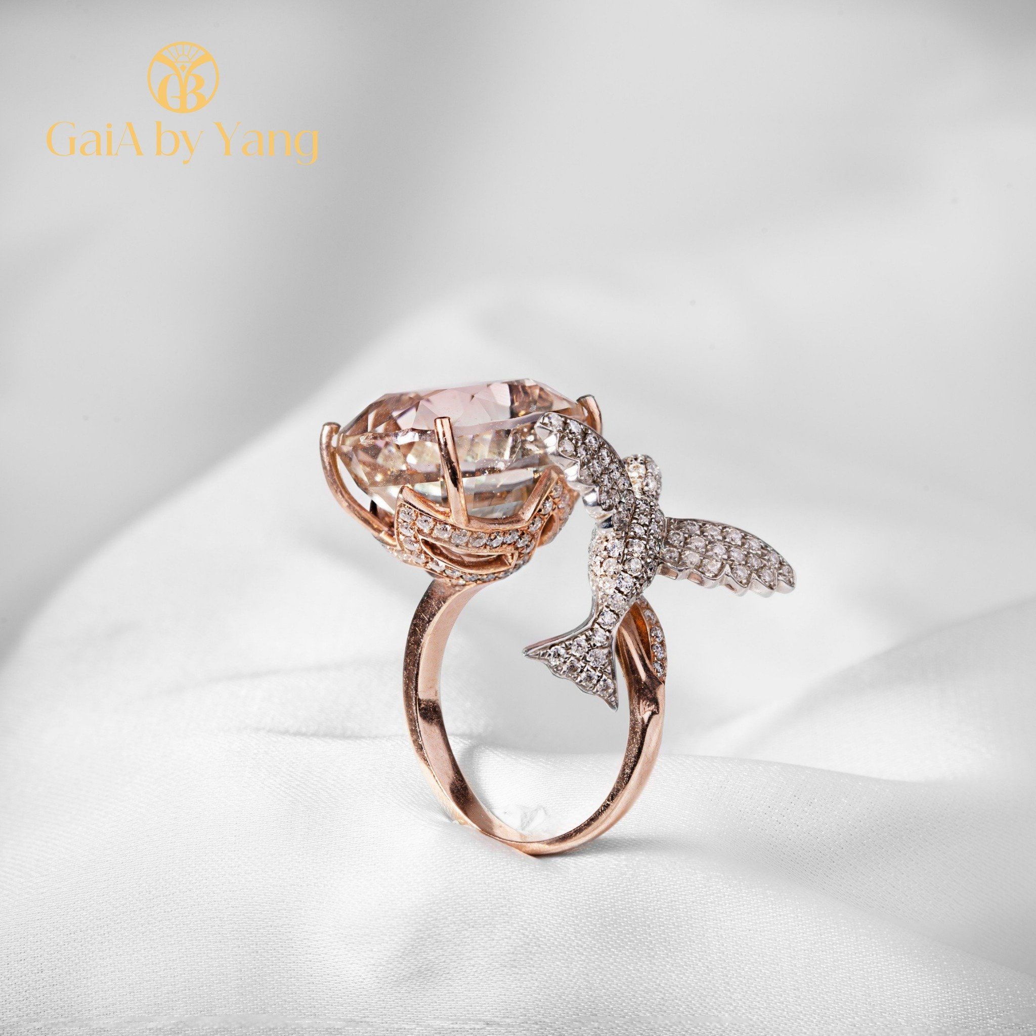 Nhẫn vàng đính đá Tourmaline cao cấp