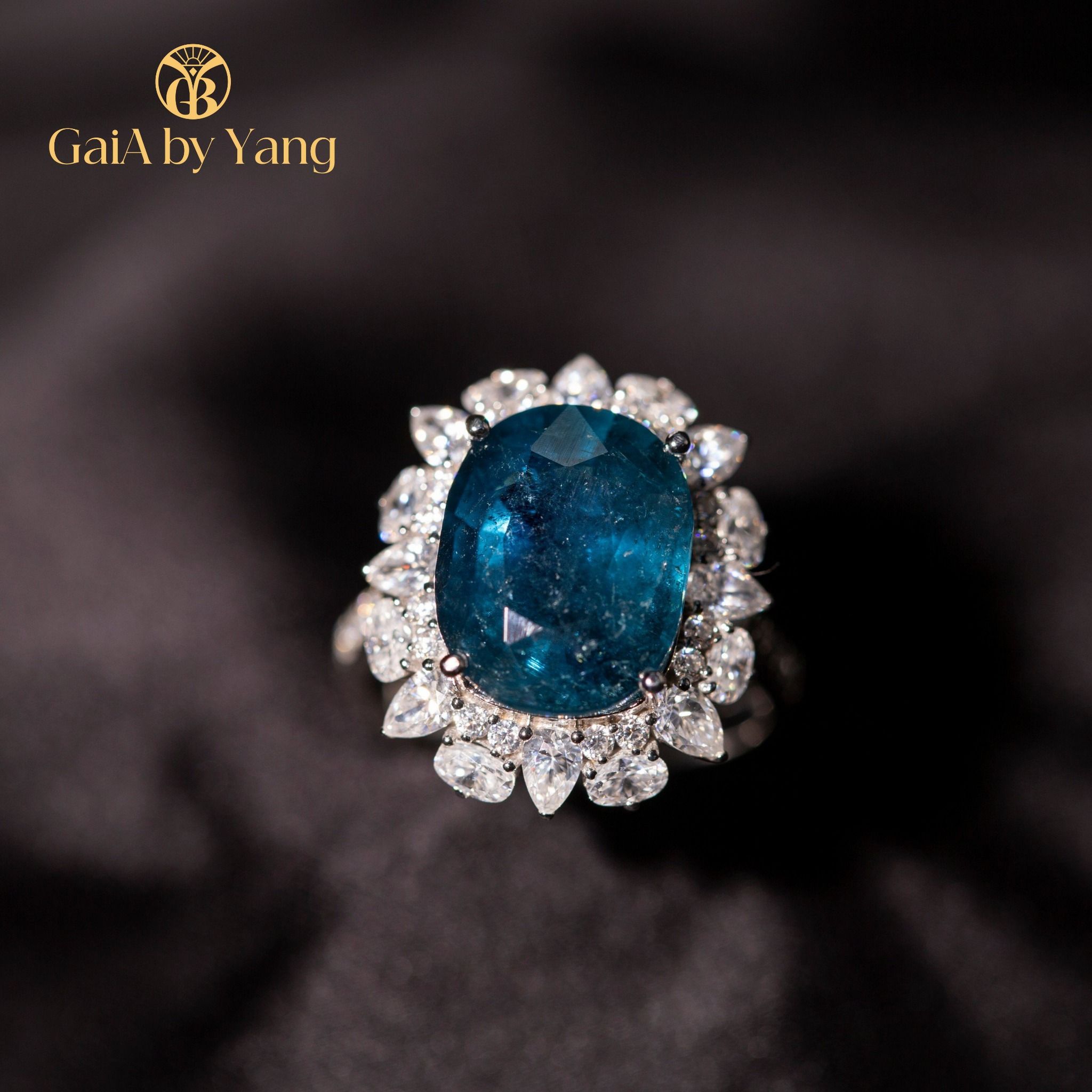 Nhẫn vàng Tourmaline Indicolite
