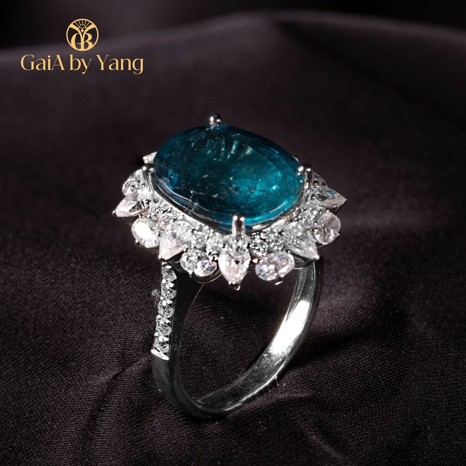 Nhẫn vàng Tourmaline Indicolite