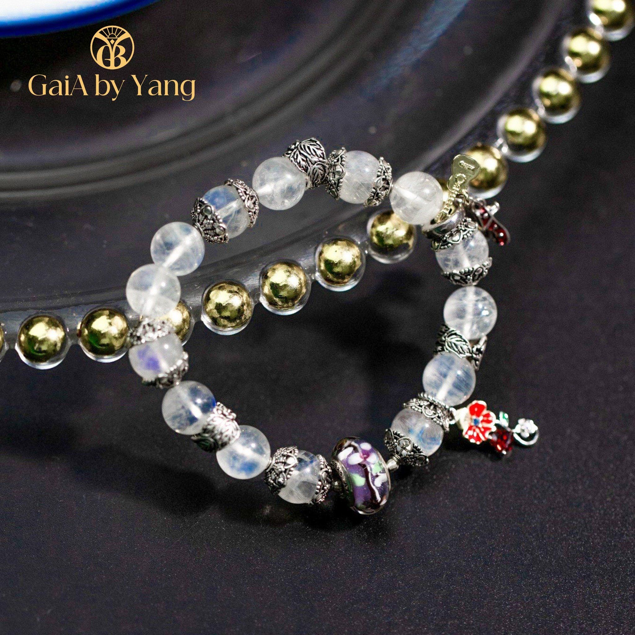 Vòng Moonstone phối charm pandora - Không kỵ cung mệnh