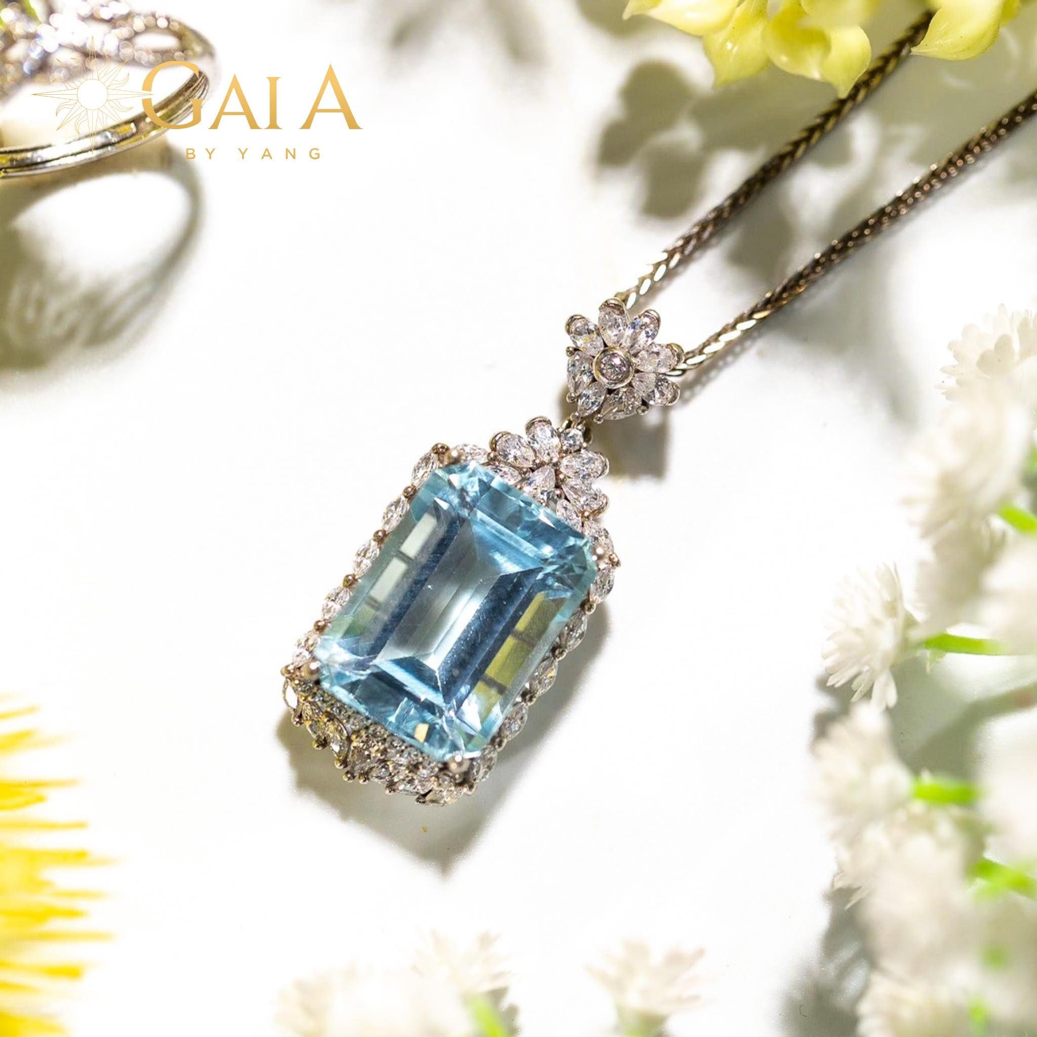 Bộ trang sức bạc đính đá Topaz