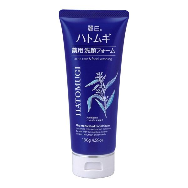 Sữa Rửa Mặt Hatomugi The Medicated Facial Foam - Nhật Bản - 130G -Xanh