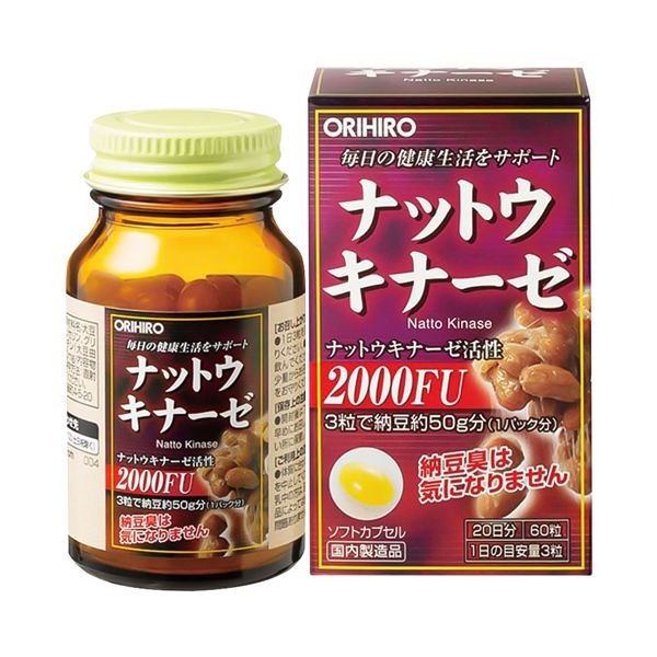 Hỗ Trợ Điều Trị Tai Biến Đột Quỵ Natto Kinase 2000Fu 60 Viên Orihiro
