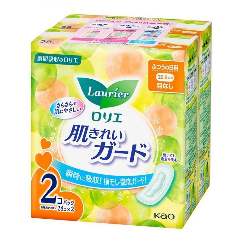 Băng Vệ Sinh Laurier Ban Ngày Không Cánh (20.5Cm* 28 Miếng) - Nhật Bản