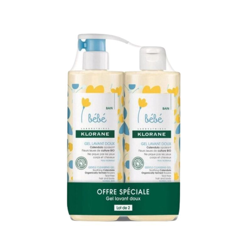 Sữa Tắm Gội Klorane Bebe 2 in 1 Gel 500 Ml Cho Trẻ Sơ Sinh