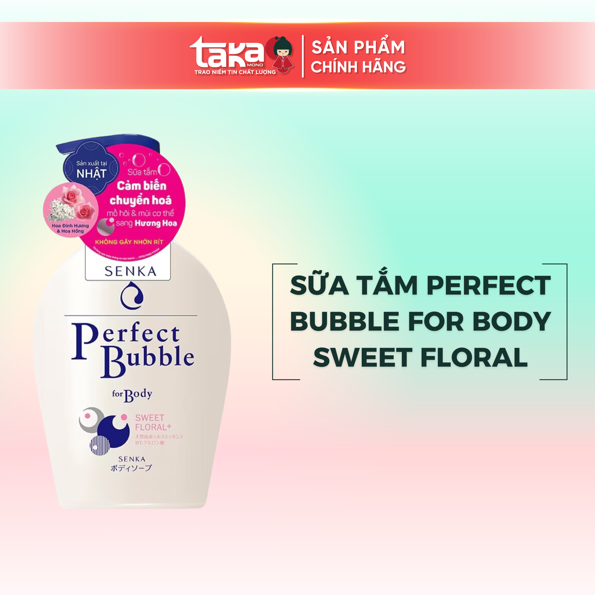 Sữa Tắm Perfect Bubble For Body Sweet Floral - 500Ml - Nhật Bản