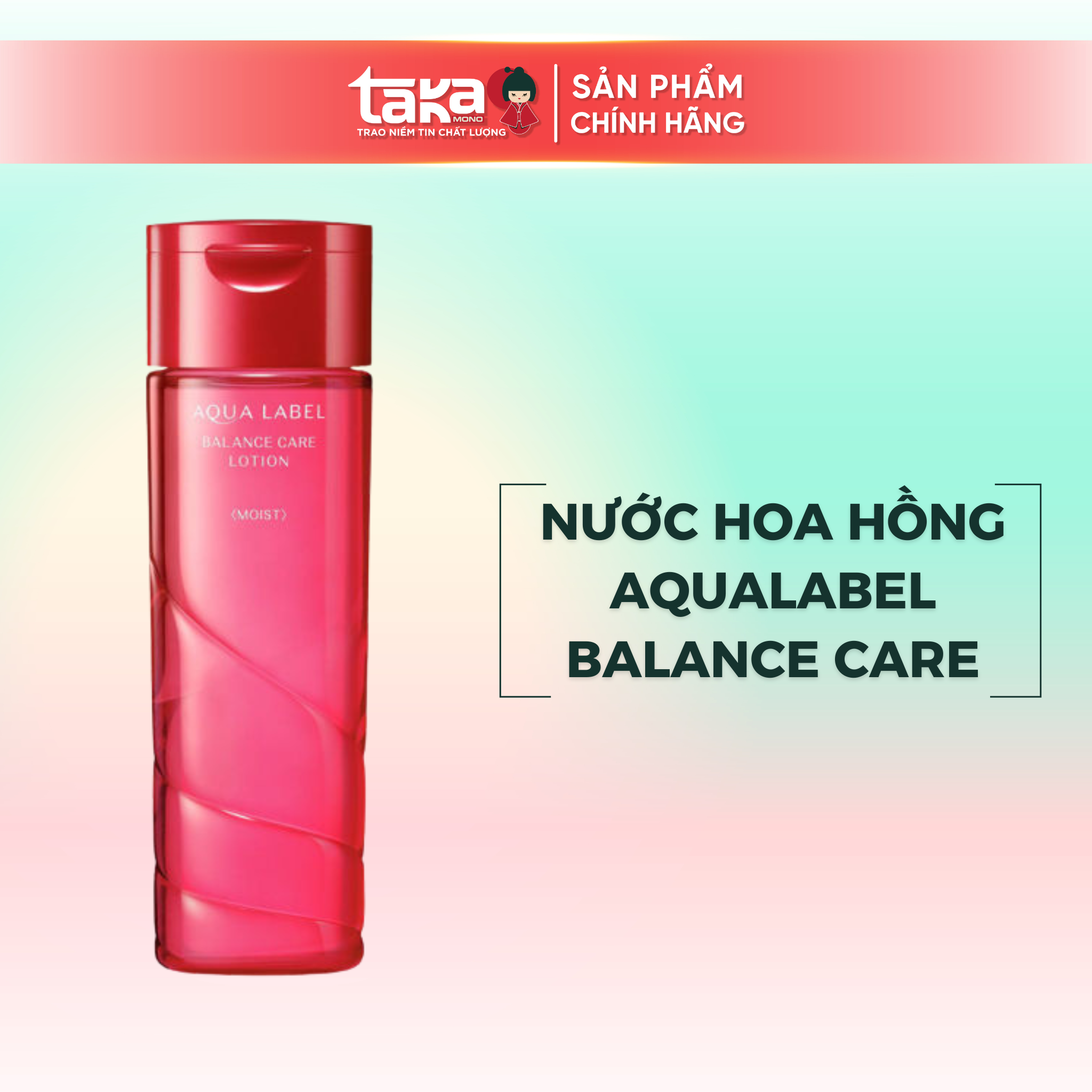 Nước Hoa Hồng Aqualabel Moisture Lotion Đỏ Dành Cho Da Khô, Da Thường - 200Ml
