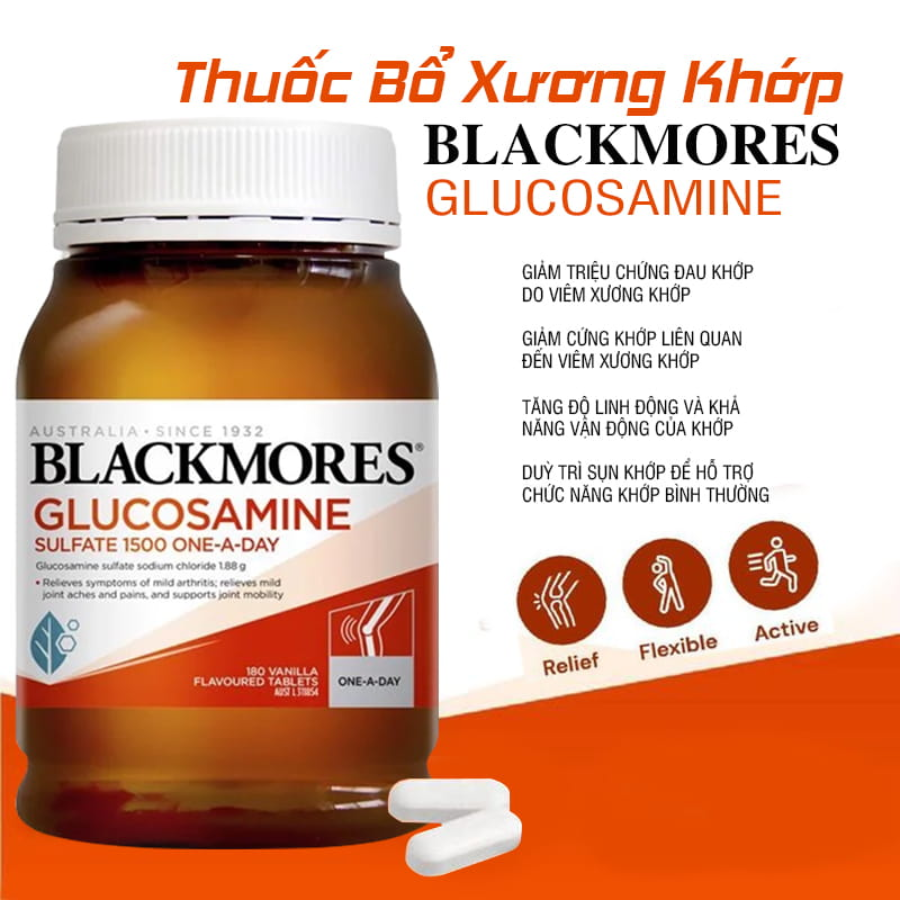 Thuốc Bổ Xương Khớp Blackmores Glucosamine 1500Mg Của Úc - 180 Viên