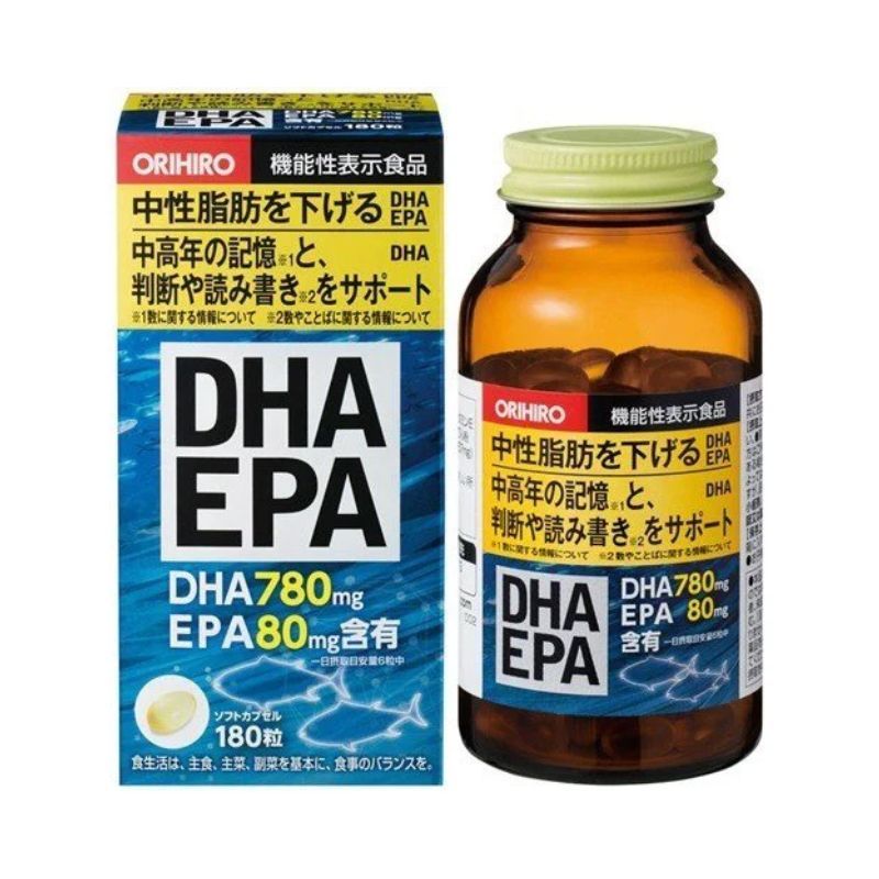 Viên Uống Bổ Não Orihiro DHA & EPA Nội Địa Nhật 180 Viên