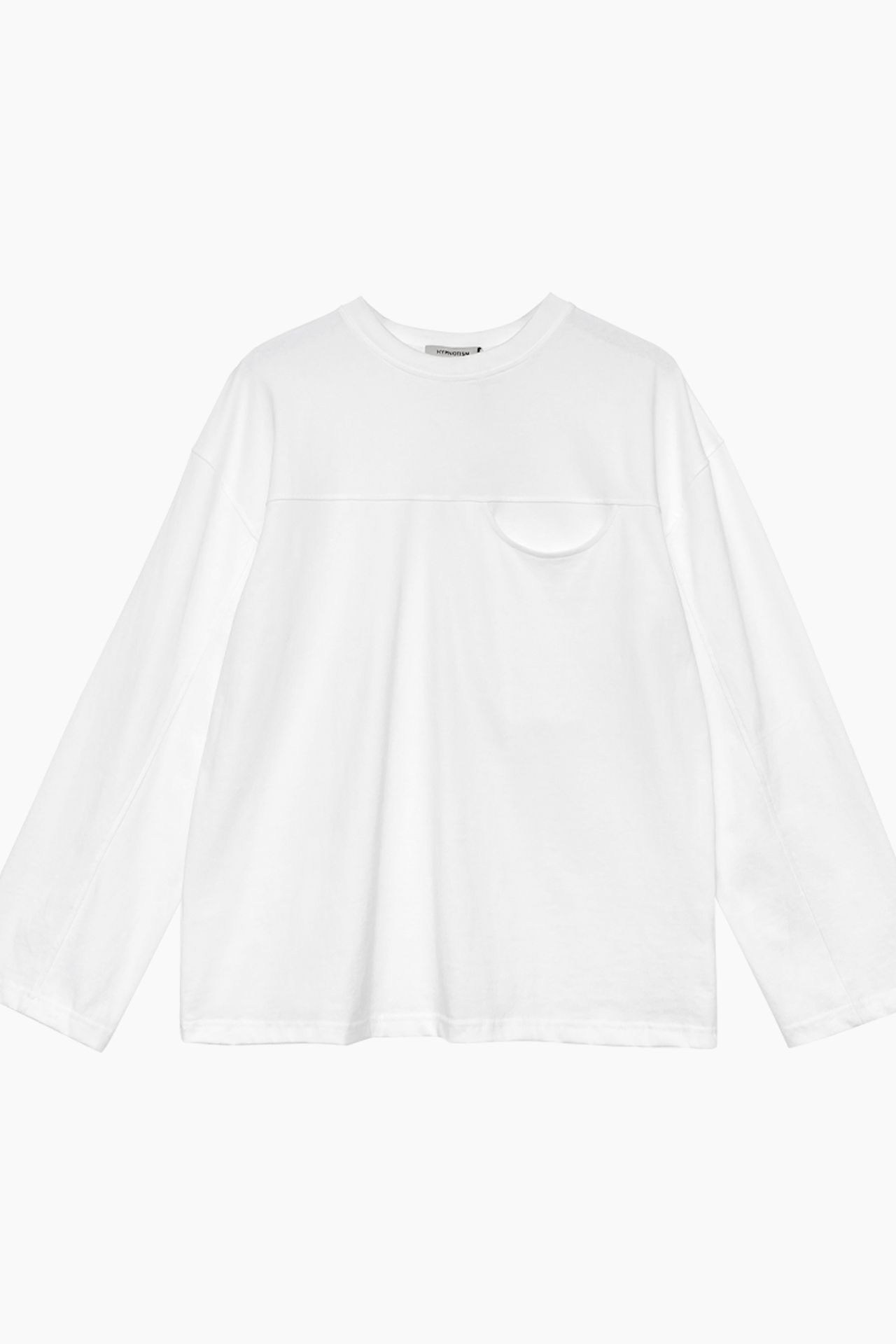 HALF CIRCLE WHITE LONGSLEEVE