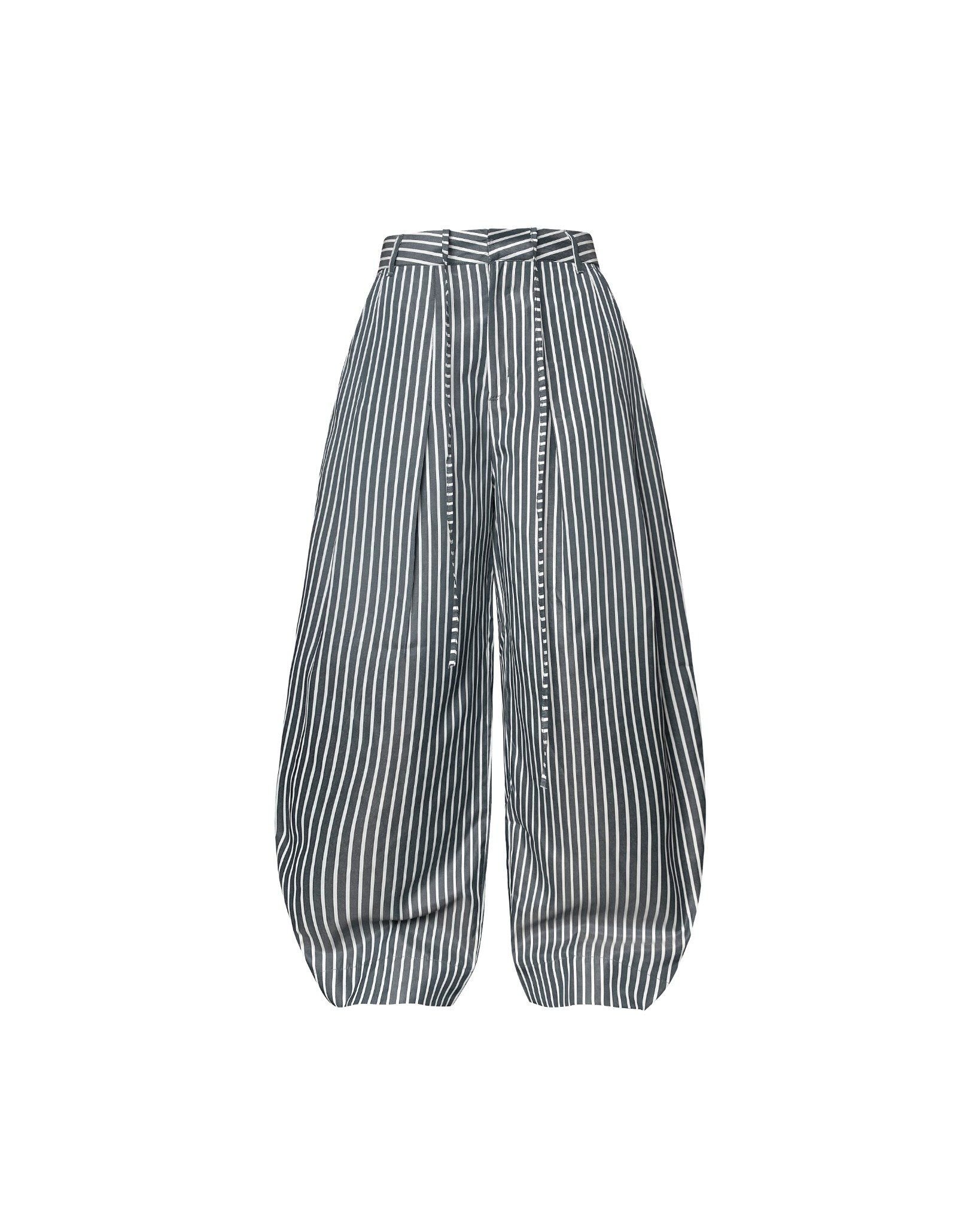 STRIPED CURVY TROUSERS
