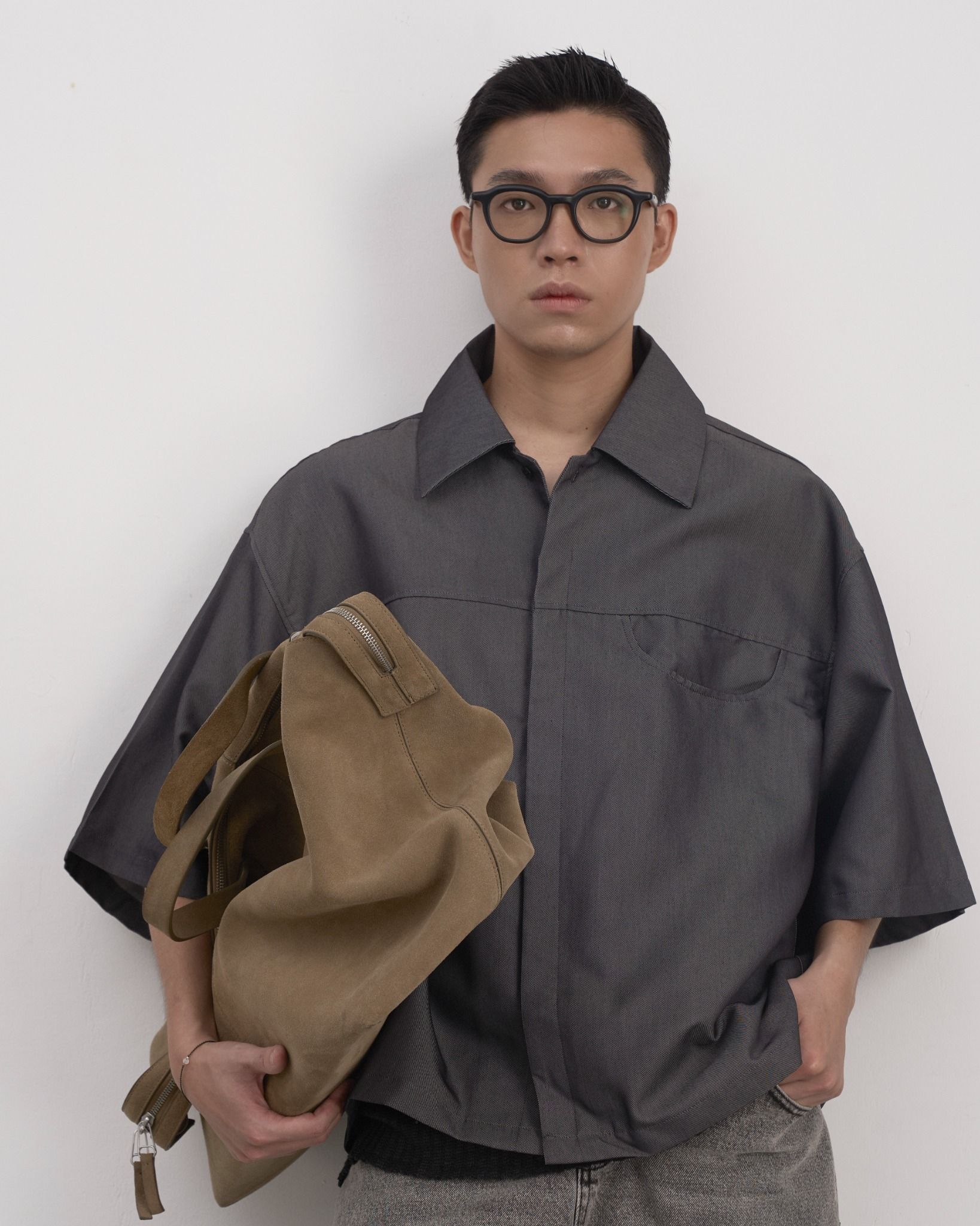 HALF CIRCLE DENIM SHIRT