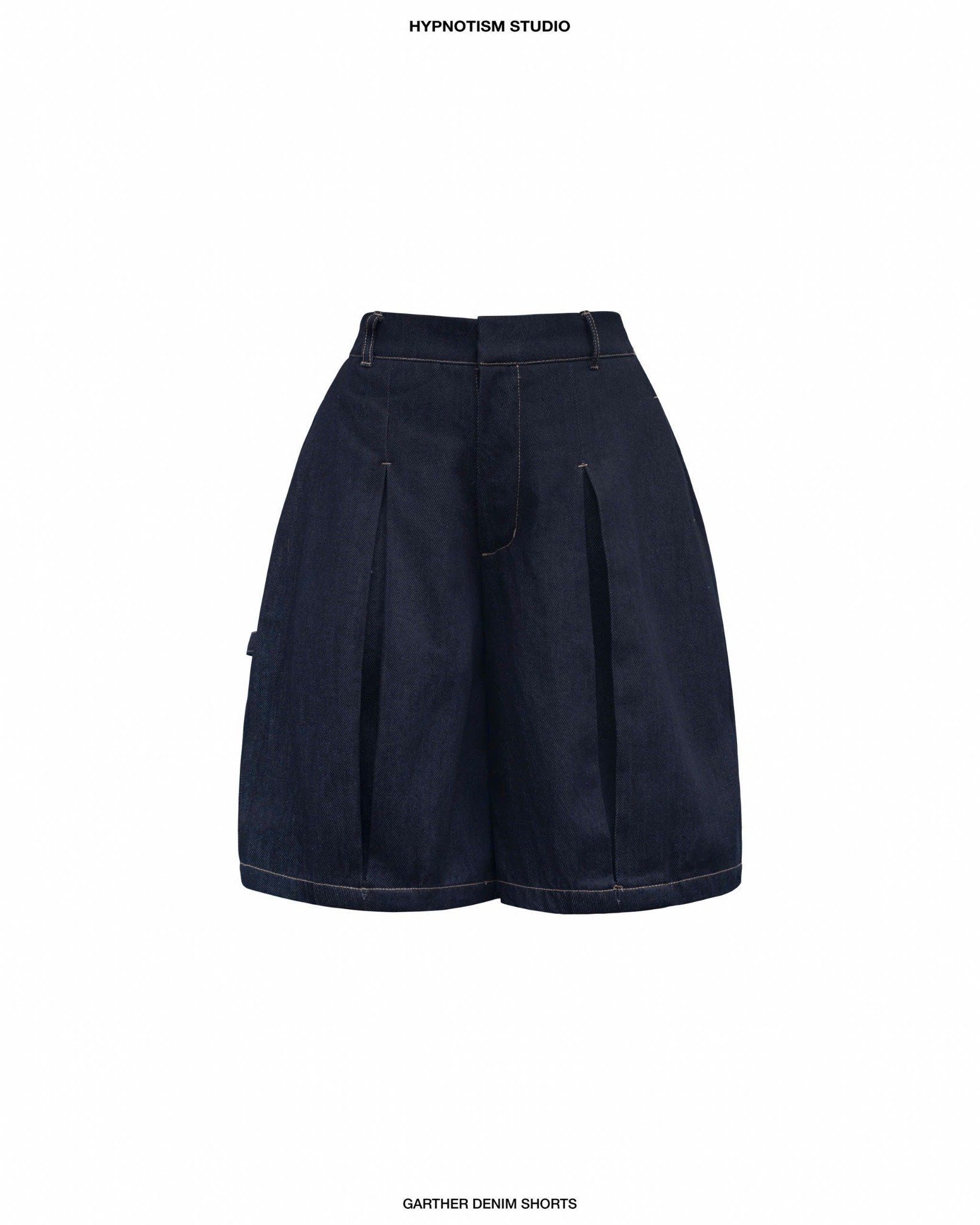 GATHER DENIM SHORTS