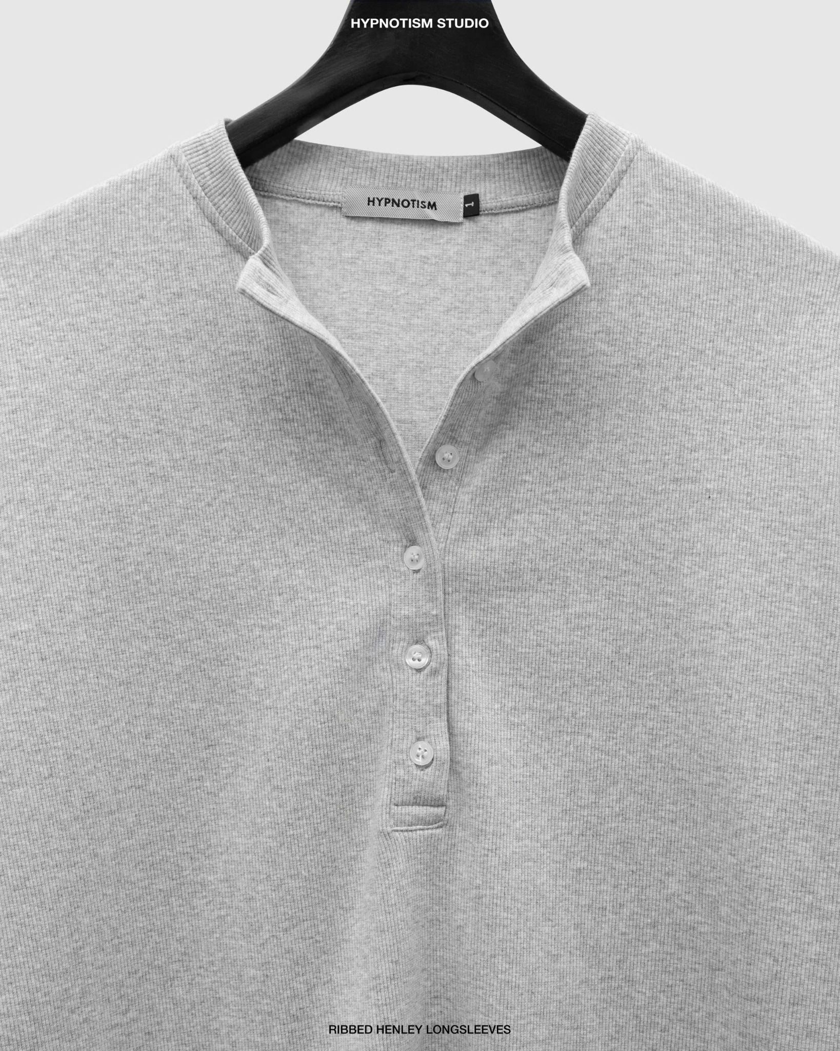 RIBBED HENLEY TOP