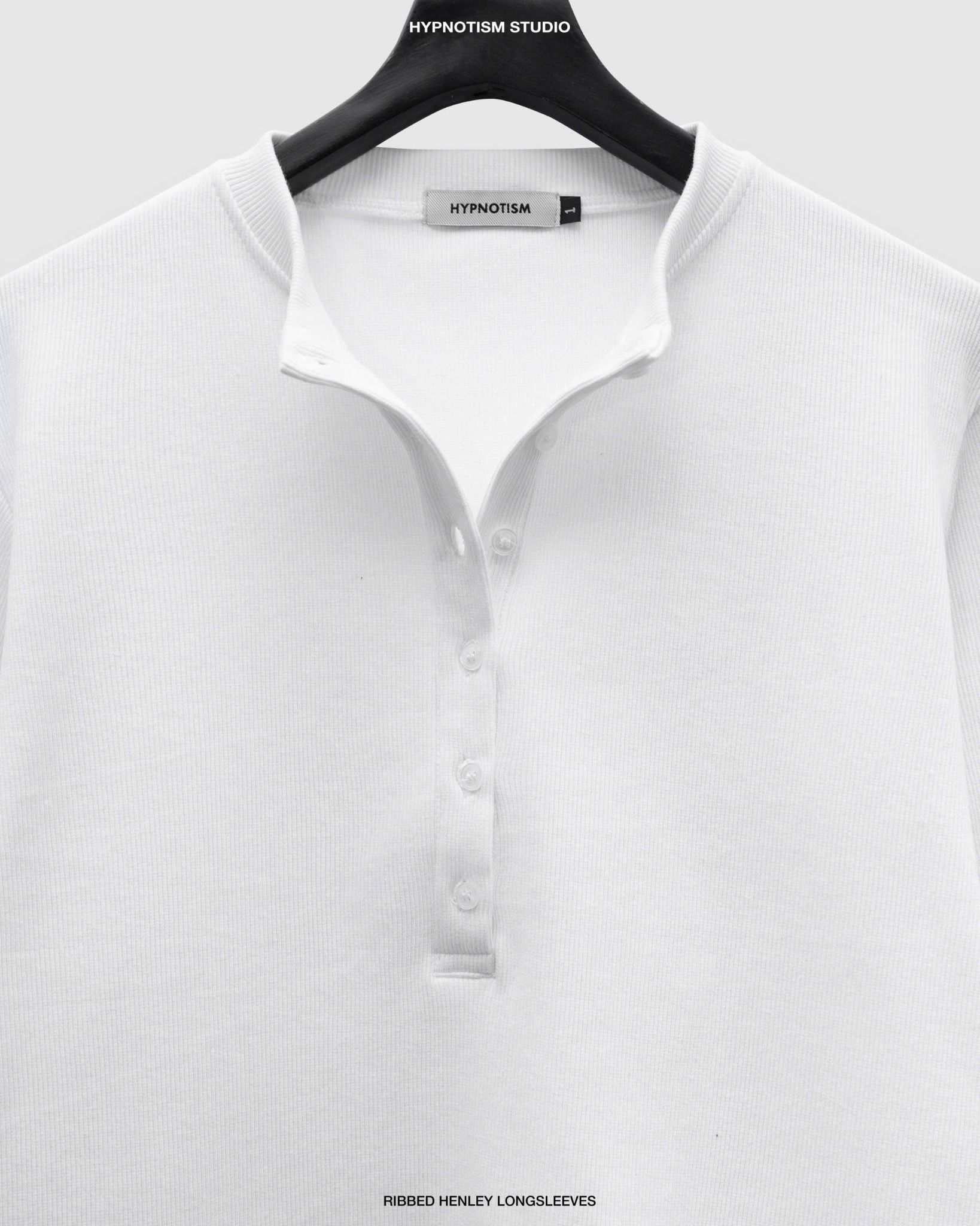 RIBBED HENLEY TOP