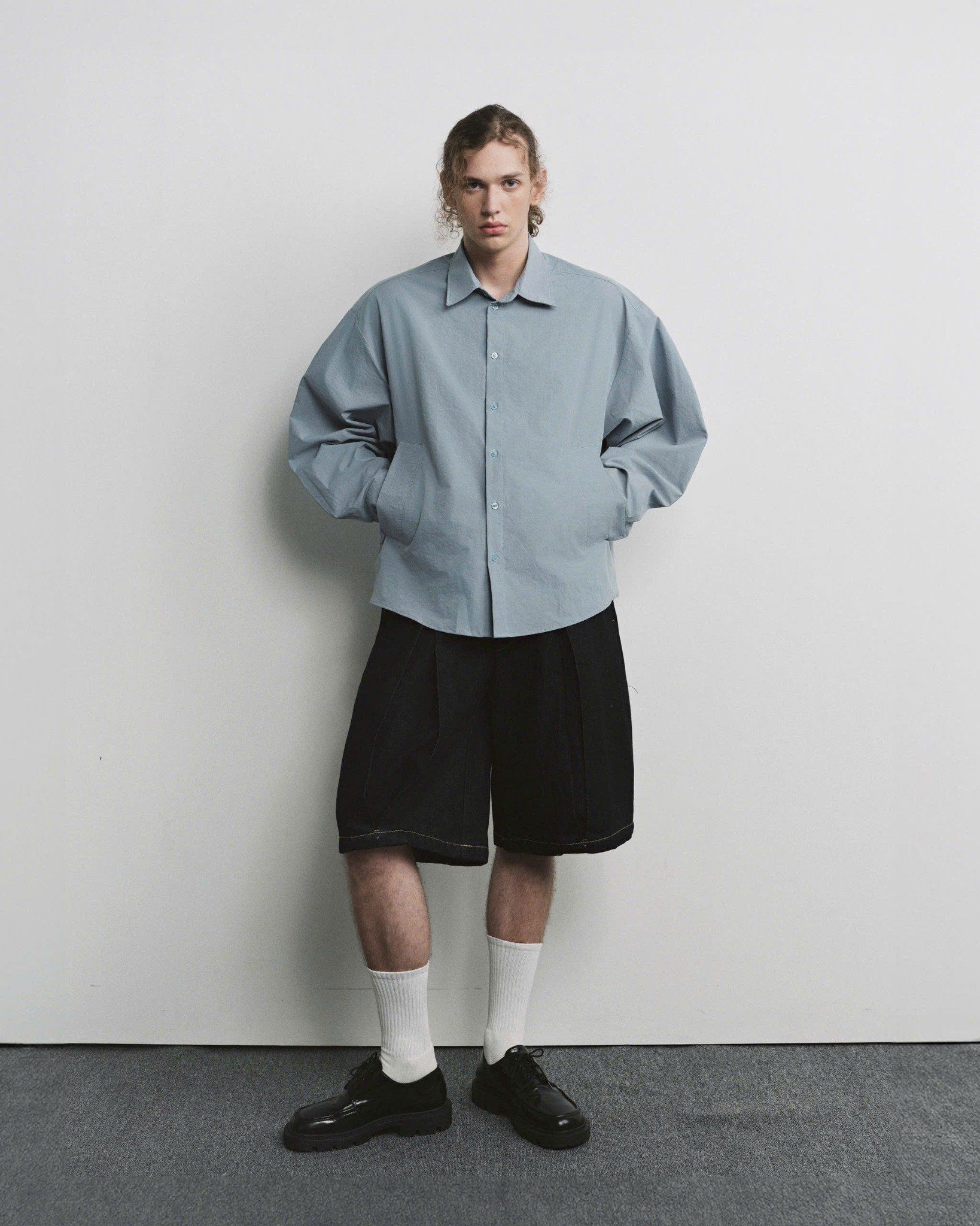 GATHER DENIM SHORTS